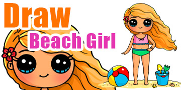 draw_girls_beach_girl – Draw So Cute